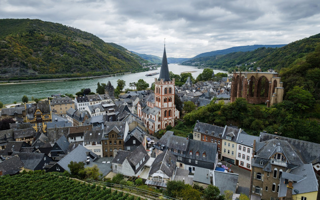 Обои картинки фото bacharach, germany, города, - панорамы
