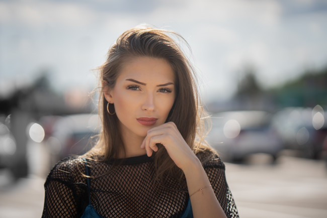 Обои картинки фото девушки, - лица,  портреты, женщина, взгляд, макияж, портрет