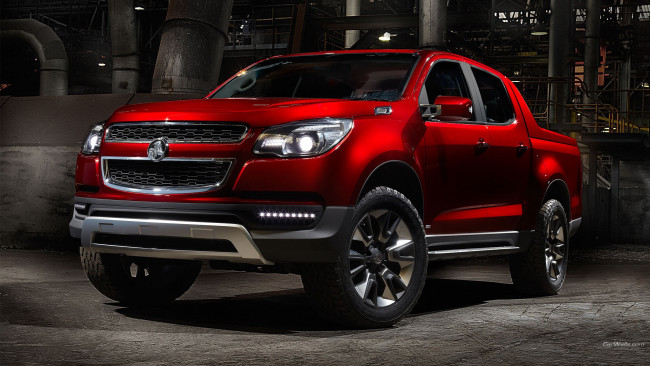 Обои картинки фото holden colorado, автомобили, holden, красный, завод