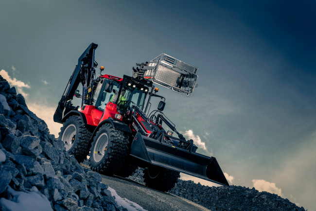 Обои картинки фото техника, фронтальные погрузчики, huddig