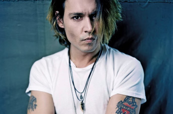 Картинка мужчины johnny+depp актер лицо украшения футболка тату