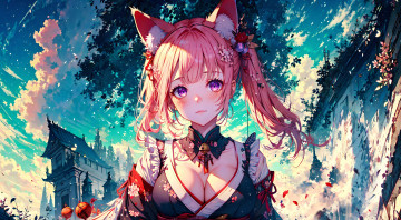 Картинка аниме животные +существа нейросети графика нейроарт ai art нейронные сети рисунки нейро искусство