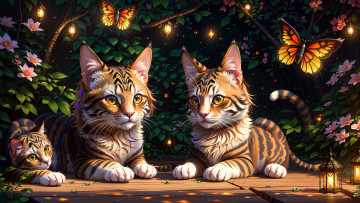 Картинка фэнтези существа нейросети графика нейроарт ai art нейронные сети рисунки нейро искусство тигрокот