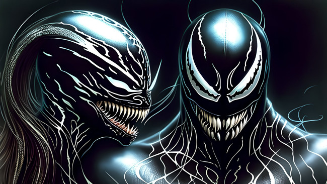 Обои картинки фото рисованное, комиксы, нейросети, графика, нейроарт, ai, art, нейронные, сети, рисунки, нейро, искусство, venom, веном