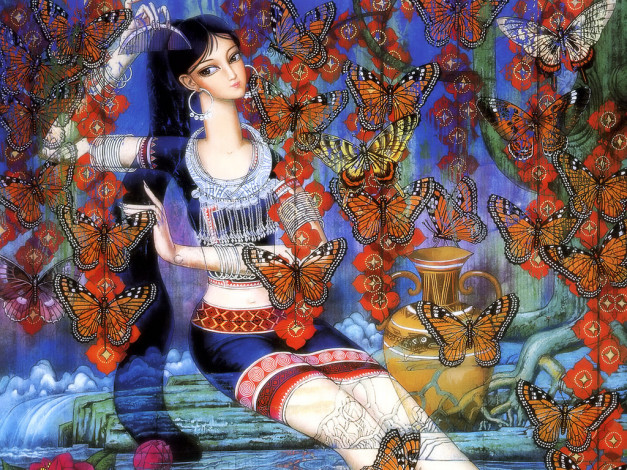 Обои картинки фото рисованные, люди