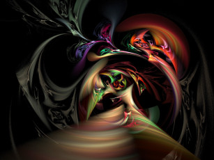 Картинка 3д графика fractal фракталы абстракция