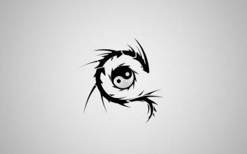 Картинка 3д графика yin yang инь Янь