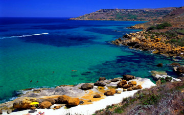 Картинка blue lagoon природа побережье пляж океан голубая вода