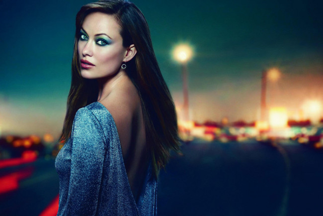 Обои картинки фото Olivia Wilde, девушки, , , огни