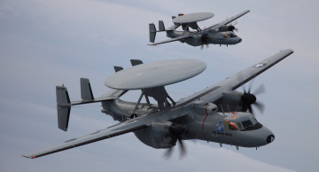 Картинка 2d авиация военно транспортные самолёты самолет дрло advanced hawkeye northrop grumman пара облака полет