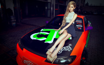 Картинка автомобили авто девушками девушка s15 nissan азиатка