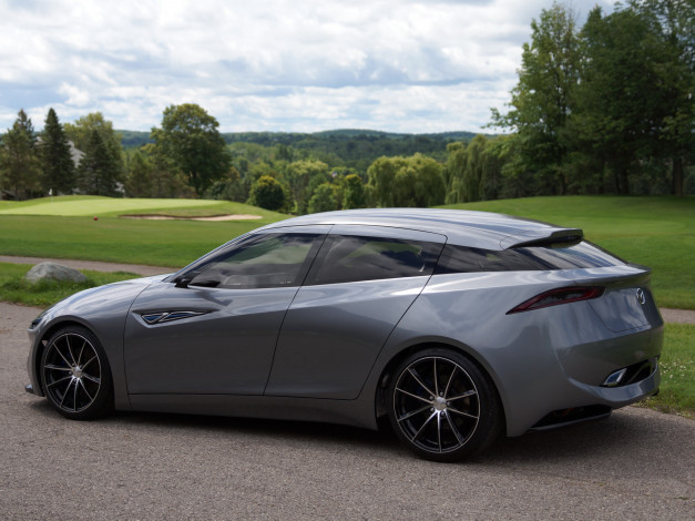 Обои картинки фото mazda, deep, orange, concept, автомобили