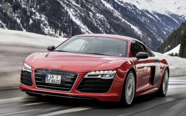 Обои картинки фото автомобили, audi, e-tron, r8