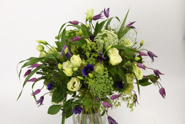 Обои картинки фото цветы, букеты, композиции, букет, розы, анемоны