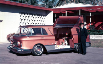 Картинка автомобили custom+van`s custom van pink hearse