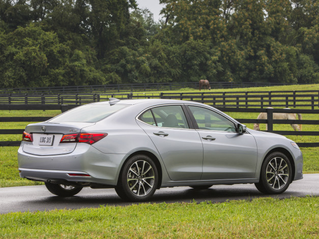 Обои картинки фото автомобили, acura, v6, 3-5l, tlx, серый, sh-awd, 2015г