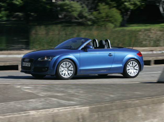 Обои картинки фото автомобили, audi, au-spec, 8j, синий, roadster, tt