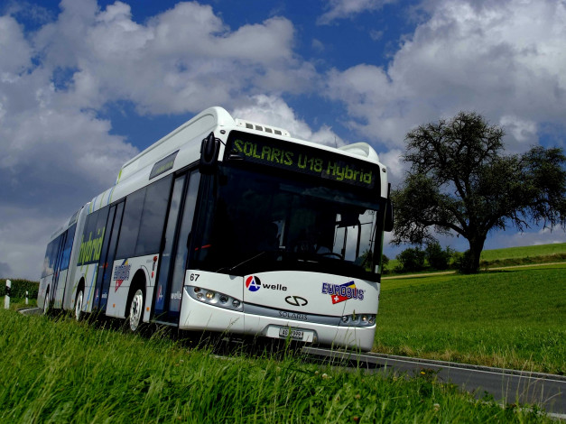 Обои картинки фото автомобили, автобусы, 12, cng, urbino, solaris