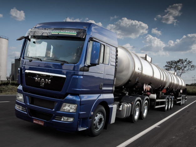 Обои картинки фото автомобили, man, синий, 2012г, 29-440, tgx
