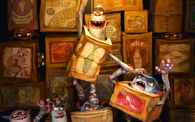 Обои картинки фото the boxtrolls, мультфильмы, семейка, монстров