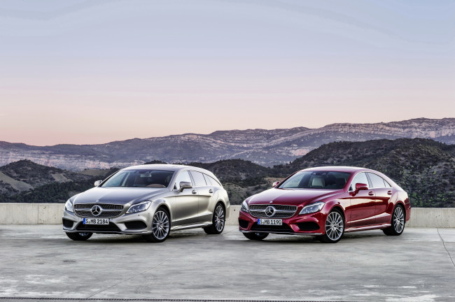 Обои картинки фото 2014 mercedes-benz cls 400 shooting brake, автомобили, mercedes-benz, металлик, серебристый, тюнинг, бордовый