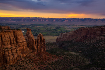 Картинка природа горы панорама вечер закат небо