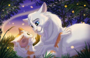 Картинка рисованное животные +коты кошки