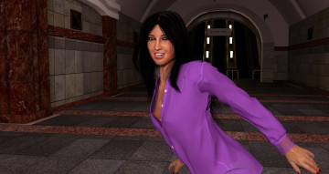 Картинка 3д+графика люди+ people девушка взгляд фон