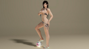 Картинка 3д+графика люди+ people мяч фон девушка взгляд