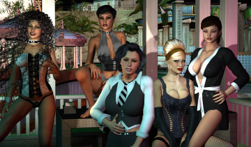 Картинка 3д+графика люди+ people фон взгляд девушки