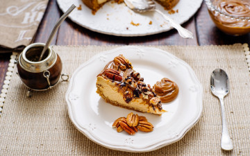 Картинка еда пироги калебас пекан орехи пирог мате