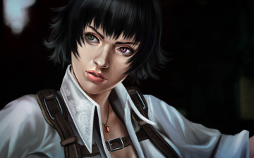 Картинка видео+игры devil+may+cry охотник devil may cry lady лицо mary девушка