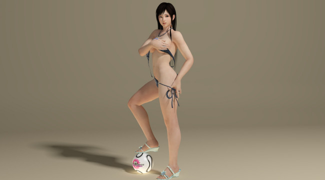 Обои картинки фото 3д графика, люди , people, мяч, фон, девушка, взгляд