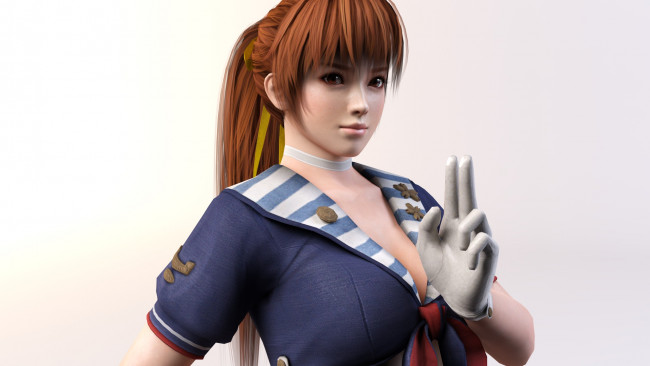 Обои картинки фото видео игры, dead or alive 5, фон, взгляд, девушка