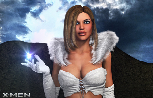 Обои картинки фото x-men legends, видео игры, фон, взгляд, девушка