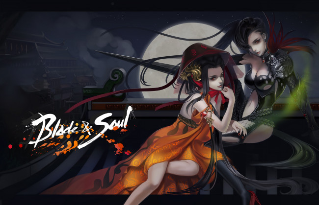 Обои картинки фото видео игры, blade and soul, девушки, взгляд, фон