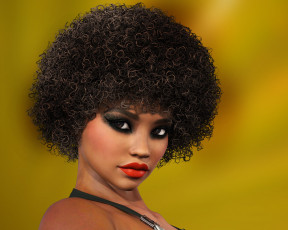 Картинка 3д+графика портрет+ portraits фон взгляд девушка