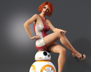 Картинка 3д+графика люди+ people фон взгляд девушка