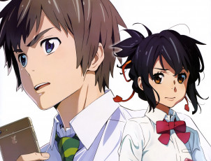 Картинка аниме kimi+no+na+wa двое