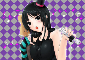 Картинка аниме k-on девушка взгляд фон