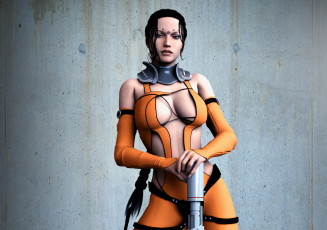 Картинка 3д+графика люди+ people девушка взгляд фон