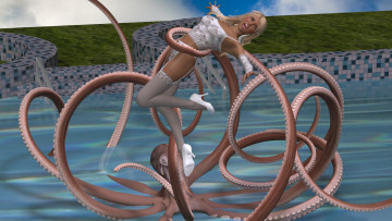 Картинка 3д+графика фантазия+ fantasy девушка взгляд фон