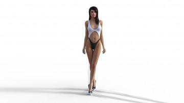 Картинка 3д+графика люди+ people фон девушка взгляд