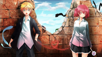 Картинка аниме inu+x+boku+ss девушка парень