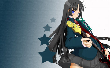 Картинка аниме k-on девушка взгляд фон