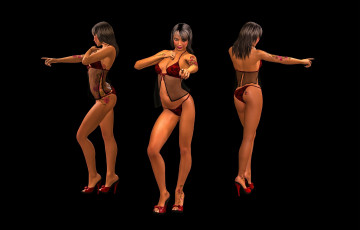 Картинка 3д+графика люди+ people фон взгляд девушки