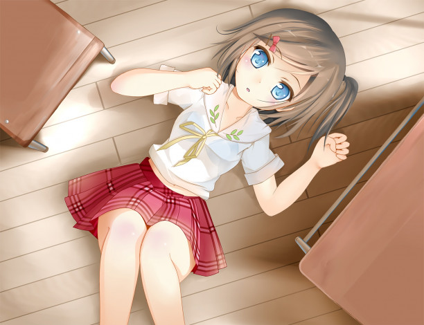 Обои картинки фото аниме, henneko, девушка, взгляд, фон