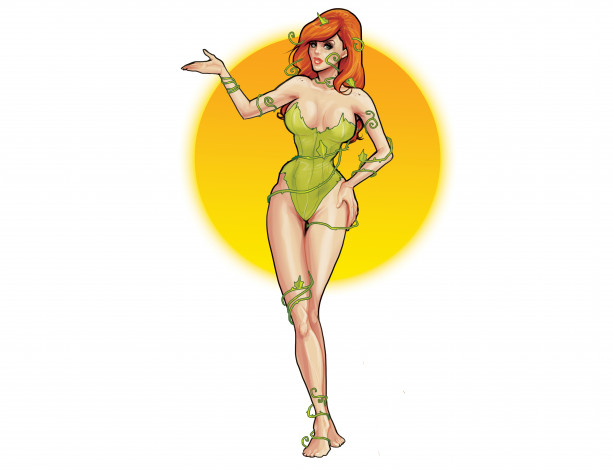 Обои картинки фото рисованное, комиксы, существо, фон, взгляд, шар, девушка