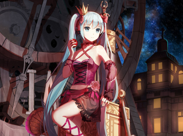 Обои картинки фото аниме, vocaloid, девушка