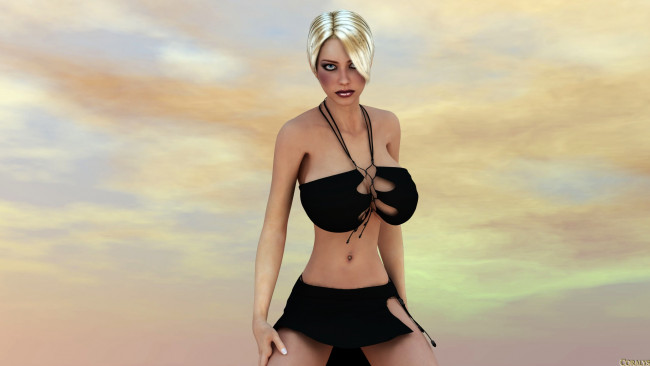 Обои картинки фото 3д графика, люди , people, фон, взгляд, девушка